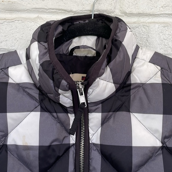 Woolrich Duck Down Black and White Checked Puffer Vest - Picture 5 of 11
